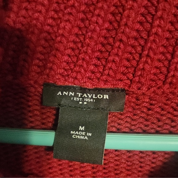 Ann Taylor Red Cowl Neck Sweater - Picture 4 of 5